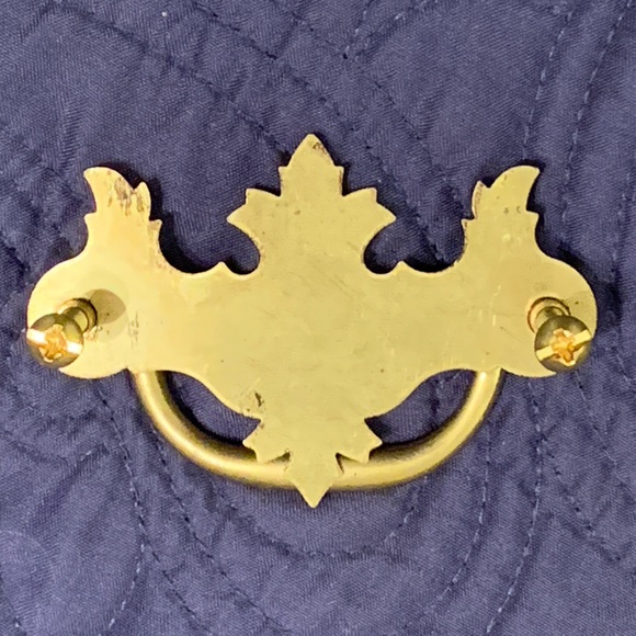 8 Vintage Solid Brass Chippendale Batwing Drawer Pulls Drop Handles EUC - Picture 2 of 7